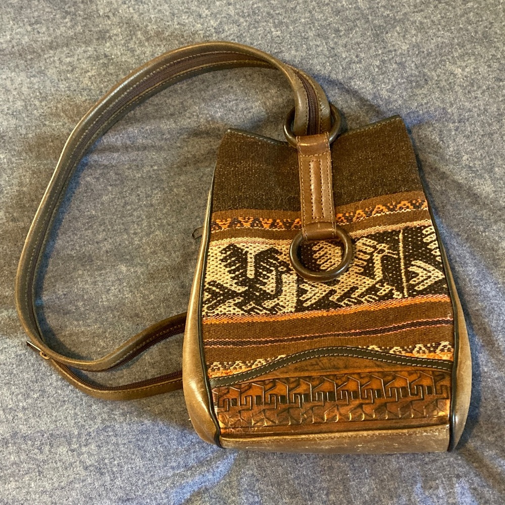 Bohemian Brown Patterned Backpack - image 1